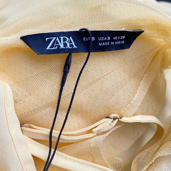 Zara Tulle Midi Dress in Yellow - Picture 6 of 7